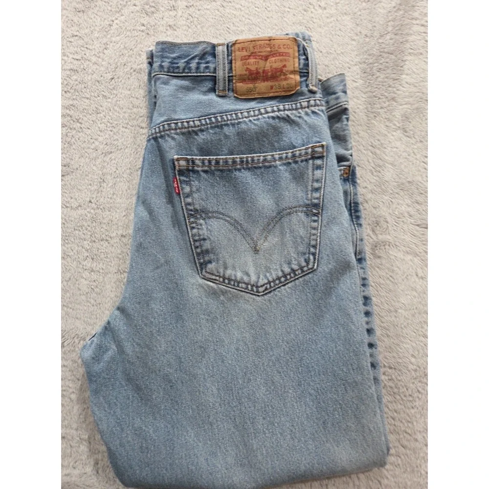 Levi's 550 2010 Men's Relaxed Fit Jeans - Light wash Blue 38x30